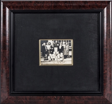 Babe Ruth Signed World War II Relief Effort Photo Framed (PSA/DNA)